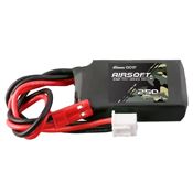 Gens Ace 250mAh 2S 35C 7.4V Airsoft Battery with JST Plug