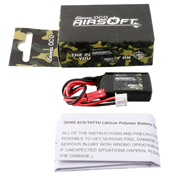 Gens Ace 250mAh 2S 35C 7.4V Airsoft Battery with JST Plug