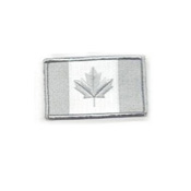 Small Winter Grey Canada 2 x 1 Inch Patch Hook and Loop Backing