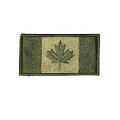Small Olive Canada 2 x 1 Inch Patch Hook and Loop Backing