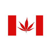 Canada flag marihuana Sticker - One size