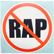 No Rap Sign Sticker - One Size