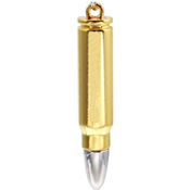 Bullet Shape Pendant With Black Cord