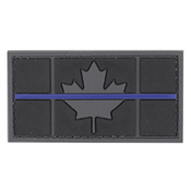 Black Blue-Lined Canada Flag