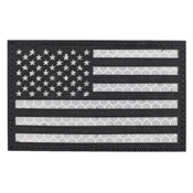 Black US Flag Reflective Patch