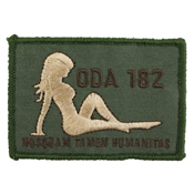 ODA 182 Girl Hook & Loop Patch - Olive Drab