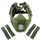 Airsoft Half Face Mesh Mask - Olive Drab