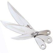 Gear Stock 3 Stainless Steel Pieces Throwing Knife Set With Web Sheath