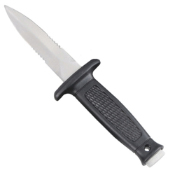 Gear Stock Boot Stainless Steel Knive With Rubber Grip Handle