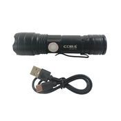 Rechargeable Telescopic Zoom LED Flashlight
