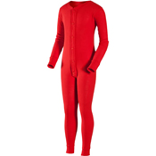 Youth Classic Rib Knit Red Union Suit