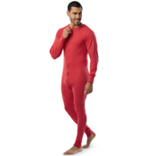 Classic Rib Knit Red Union Suit