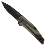 Fraxion BlackWash Finish Clip-Point Blade Folding Knife