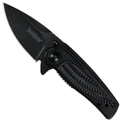 Spoke Black-Oxide Coated Plain Edge Folding Blade Knife