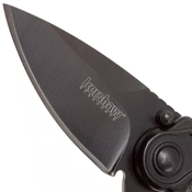 Spoke Black-Oxide Coated Plain Edge Folding Blade Knife