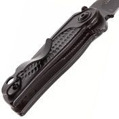 Spoke Black-Oxide Coated Plain Edge Folding Blade Knife