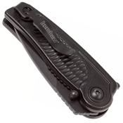 Spoke Black-Oxide Coated Plain Edge Folding Blade Knife