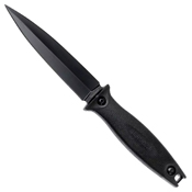 Secret Agent Rubberized Co-Molded Handle Fixed Blade Knife