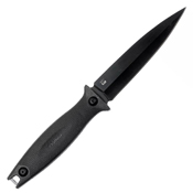 Secret Agent Rubberized Co-Molded Handle Fixed Blade Knife