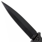 Secret Agent Rubberized Co-Molded Handle Fixed Blade Knife