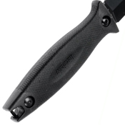 Secret Agent Rubberized Co-Molded Handle Fixed Blade Knife