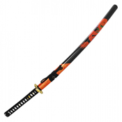 27.5'' Carbon Steel Katana - Red Dragon Saya
