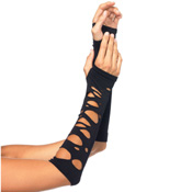 Leg Avenue Womens Grunge Arm Warmers Black