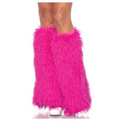 Leg Avenue 3934 Neon Pink Furry Leg Warmers
