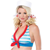 Red & White Sailor Girl Hair Bows