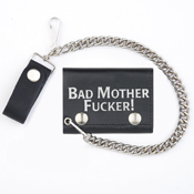 Tri-Fold Wallet with Chain - Bad Mother F