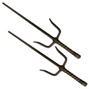 MC2310 Martial Art Leather Wrapped Handle Sai Set