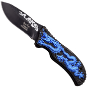 Dark Side 4.75 Inch Closed Folding Knife with Dragon Art
