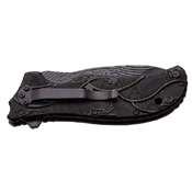 Dark Side 4.75 Inch Closed Folding Knife with Dragon Art