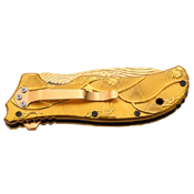 Dark Side 4.75 Inch Closed Folding Knife with Dragon Art