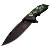 Dark Side Blades 3.75 Inch Drop Point Folding Blade Knife