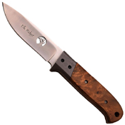 Elk Ridge 553BR Burl Wood Handle Fixed Blade Knife