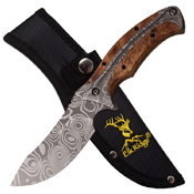 Elk Ridge Wood Inlay Handle Fixed Knife