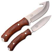 Elk Ridge ER-927BN Pakkawood Handle 2 Pcs Fixed Knife Set