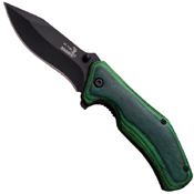 Elk Ridge 4.1 Inch Closed Wood Handle Folding Knife