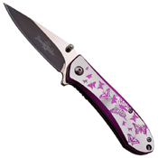 Femme Fatale 2 Tone Aluminum Handle Folding Knife