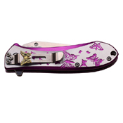 Femme Fatale 2 Tone Aluminum Handle Folding Knife