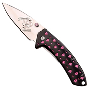 Femme Fatale Diamond Art on Blade Folding Knife