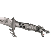 Fantasy Master Dragon Etched on Blade Fixed Knife