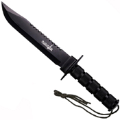 Survivor Clip Point Knife and Survival Kit