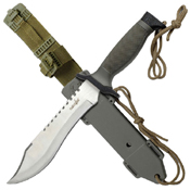 12 Inch Reverse Saw Serrated Fixed Knife