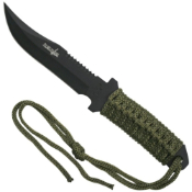 Fantasy Fixed Knife - Green Cord Wrapped Handle