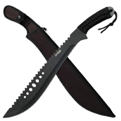 Jungle Master 031B Black Reverse Serrated Blade Machete