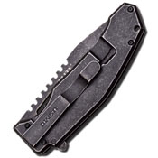US Marines Black G-10 Stonewashed Tanto Folding Knife