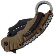 US Marines A1019 Rubber Coated Nylon Fiber Handle Folding Knife