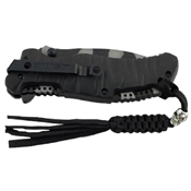 US Marine Rubber Coated Nylon Fiber Handle Folding Knife